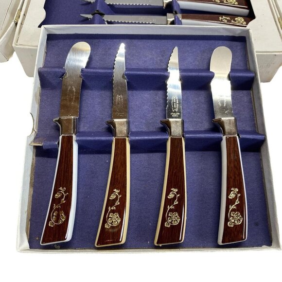 Sheffield English Blades Golden Prestige Cutlery Set 17 PCS Stainless Steel - Picture 5 of 6